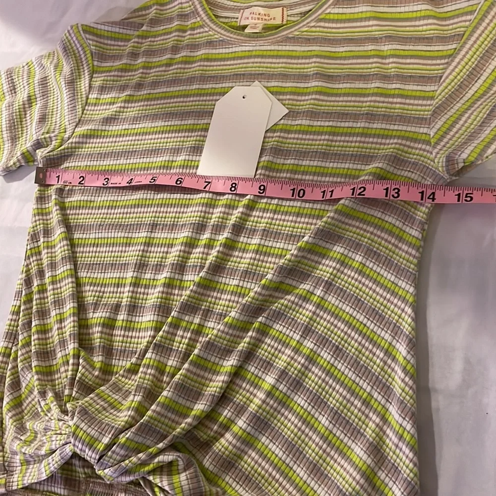 Y2K Style Walking on Sunshine Striped Twist Side Front Top - Picture 10 of 11